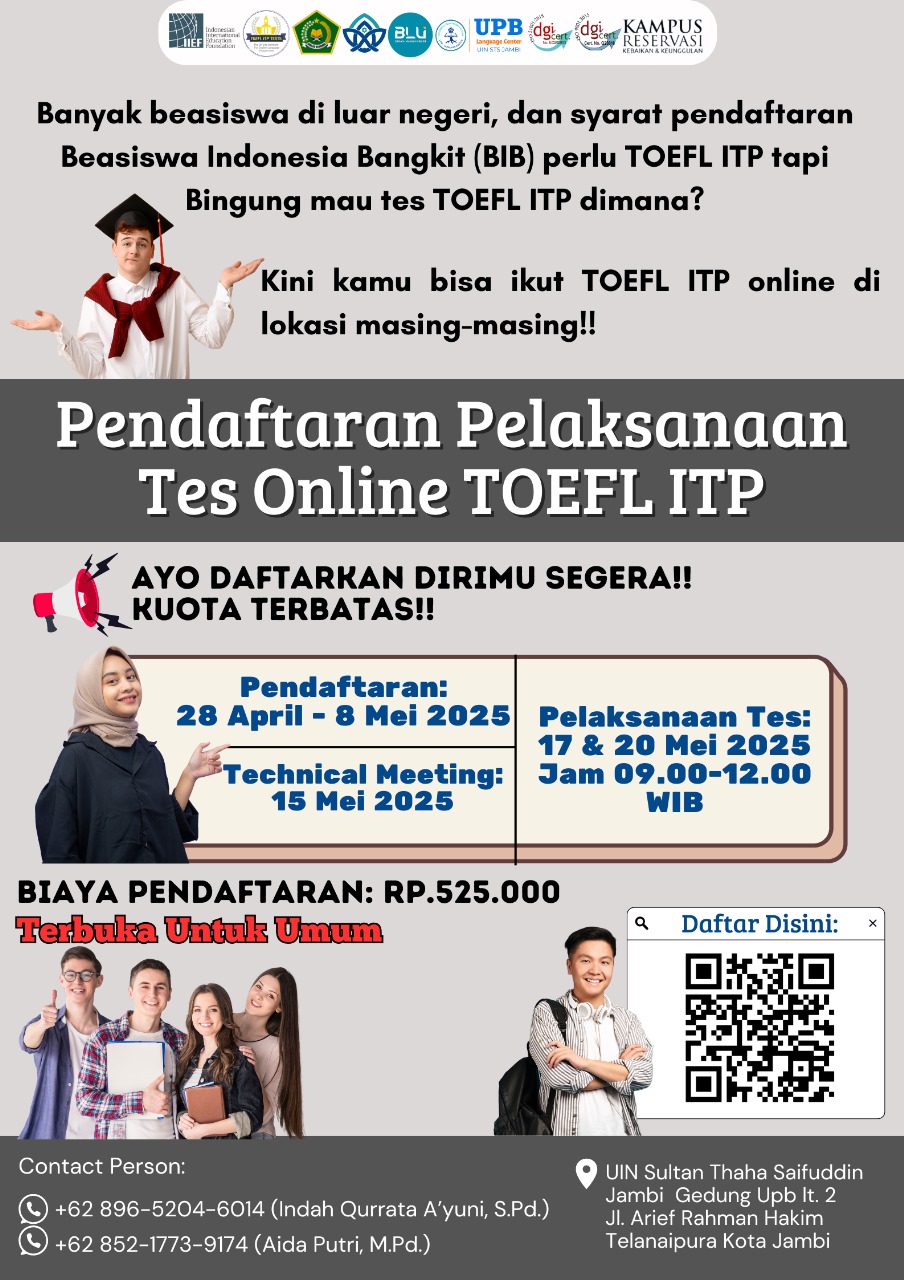 AYO daftar TOEFL ITP Tanggal 17 & 20 Mei 2025 - Unit Pengembangan ...